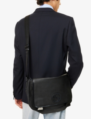 RESELFRIDGES: Pre-Loved Gucci Interlocking GG Coated-Canvas Messenger Bag