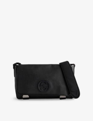 RESELFRIDGES: Pre-Loved Gucci Interlocking GG Coated-Canvas Messenger Bag