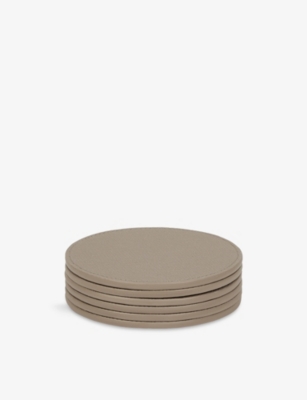 SMYTHSON: Panama Leather Coaster Set