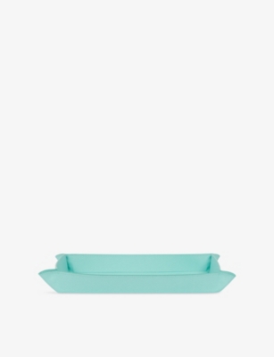 SMYTHSON: Large Rectangular Leather Trinket Tray
