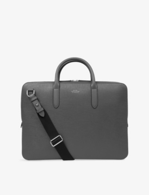 SMYTHSON: Panama Large Grained-Leather Briefcase