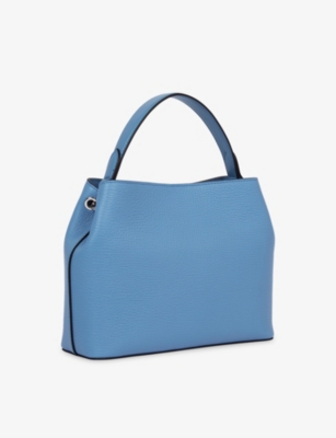 Smythson Womens Nile Blue Ludlow Day Leather Cross-body Bag In Blue