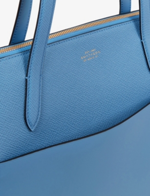 SMYTHSON: East West Cross-Grain Leather Tote Bag