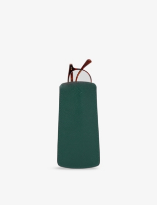 SMYTHSON: Panama cross-grain leather glasses case