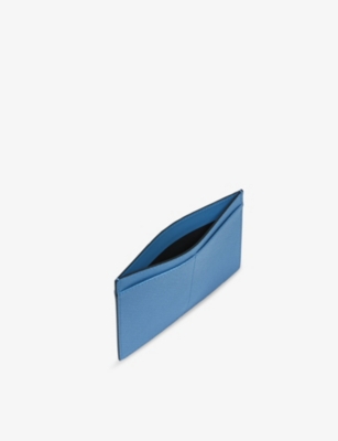 Smythson Panama Leather Passport Sleeve Nile Blue In Nile Blue
