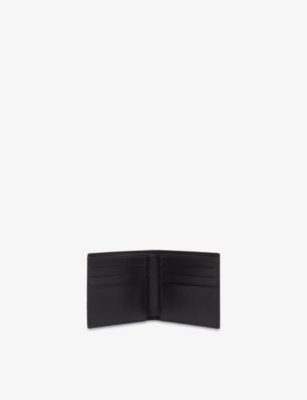 Smythson Mens Panama 6-card Slot Leather Wallet Navy In Navy