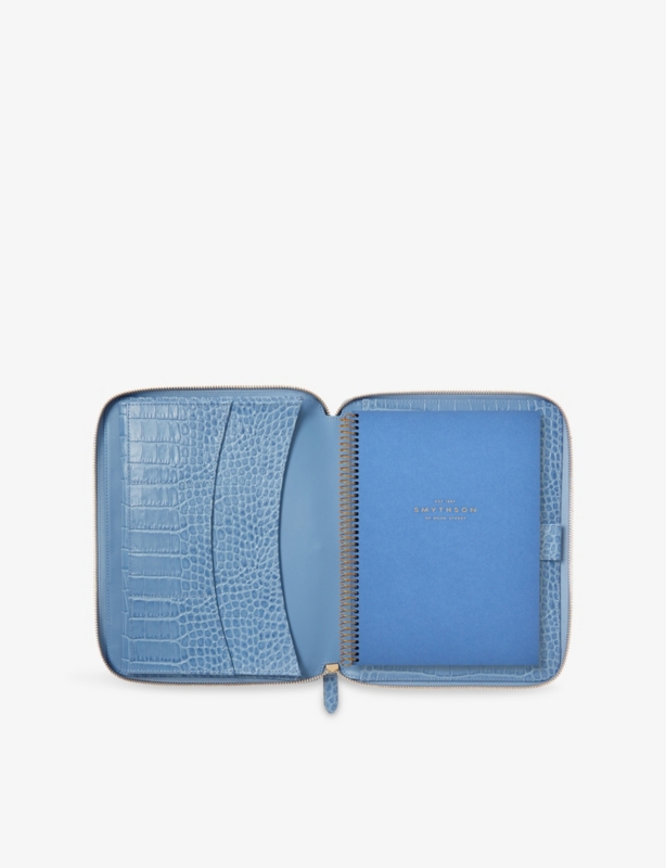 Mara Croc-Embossed Leather A5 Writing Folder 19cm x 24cm