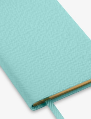 SMYTHSON: Panama Grained Leather Notebook 14 x 9cm