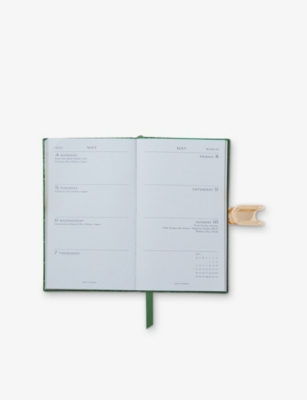 SMYTHSON: 2025-26 Panama Weekly Mid-Year Crocodile-Embossed Leather Diary 14cm x 9cm