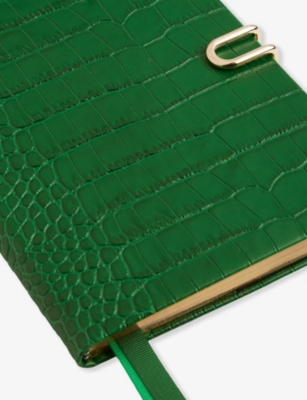 SMYTHSON: 2025-26 Panama Weekly Mid-Year Crocodile-Embossed Leather Diary 19.6cm x 14cm