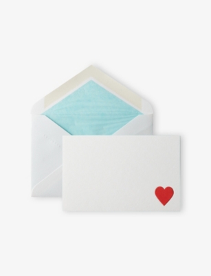 SMYTHSON: Heart-Print Correspondence Cards Pack of 10