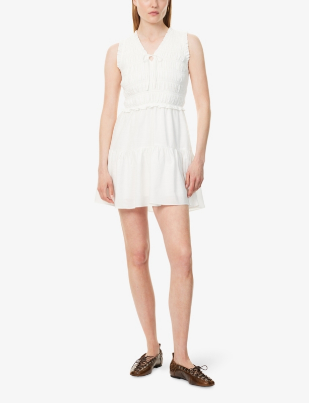 Fraise Sleeveless Cotton-Blend Mini Dress