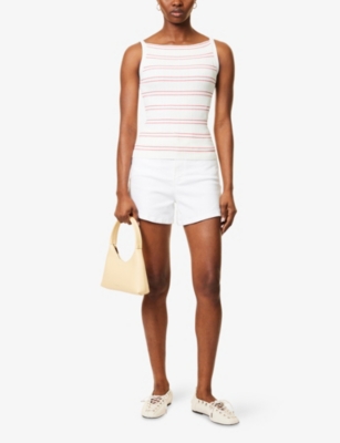Paige Yuelia Tank In White/petunia
