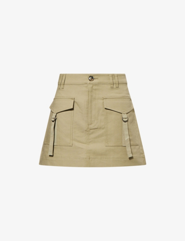 Kayla High-Rise Utility Cotton-Blend Mini Skirt