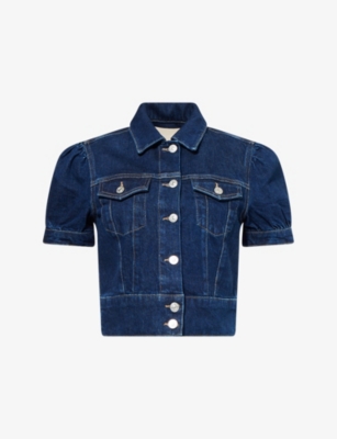 PAIGE: Kendra Short-Sleeve Denim Jacket