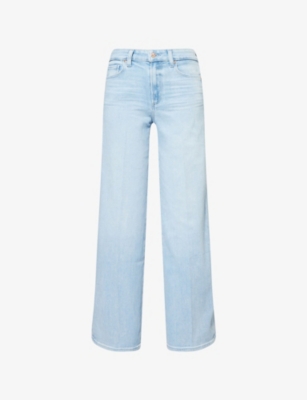 PAIGE: Anessa High-Rise Wide-Leg Stretch-Denim Jeans