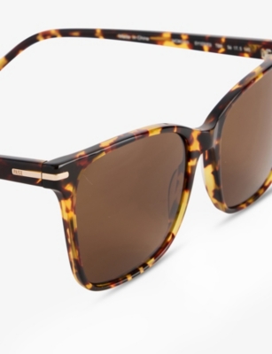 PAIGE: Morgan Oversized Tortoiseshell Acetate Sunglasses