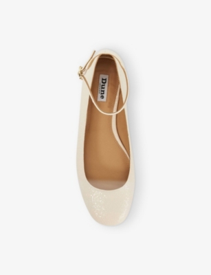 DUNE: Hoop Patent Faux-Leather Ballet Flats