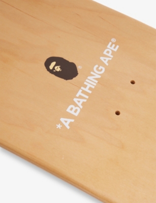 A BATHING APE: Neon Camo Wood Skateboard