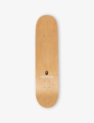 A BATHING APE: Neon Camo Wood Skateboard