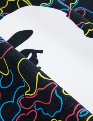 A BATHING APE: Neon Camo Sports Cotton Towel