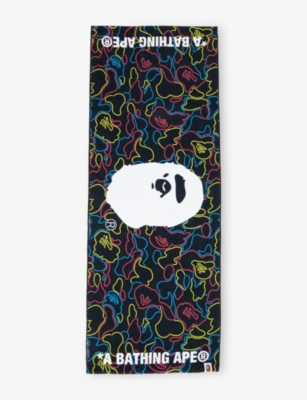 A BATHING APE: Neon Camo Sports Cotton Towel