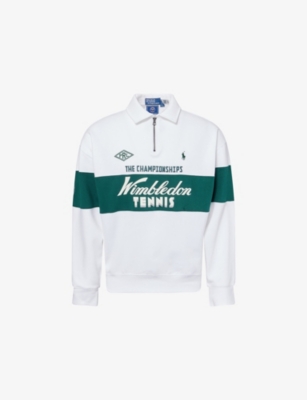 POLO RALPH LAUREN: Polo Ralph Lauren x Wimbledon Brand-Embroidery Cotton-Blend Sweatshirt