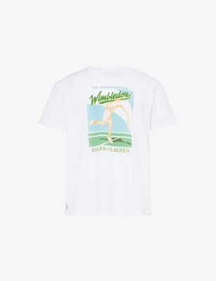 POLO RALPH LAUREN: Polo Ralph Lauren x Wimbledon Graphic-Print Cotton-Jersey T-Shirt