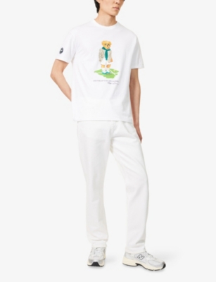 POLO RALPH LAUREN: Polo Ralph Lauren x Wimbledon Tennis Bear Graphic-Print Cotton-Jersey T-Shirt