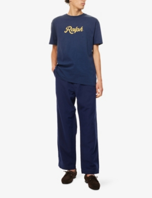POLO RALPH LAUREN: Drawstring Wide-Leg Linen And Cotton Trousers