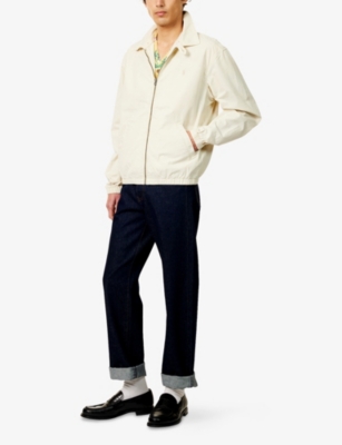 Polo Ralph Lauren Mens Two-welt-pockets Regular-fit Cotton-poplin Jacket Natural