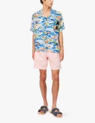 Polo Ralph Lauren Short Sleeve Tropical Print Lightweight Shirt In 6704 Polo Surf Scenic
