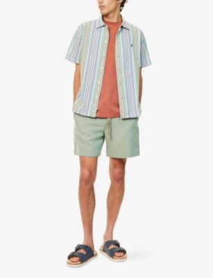 POLO RALPH LAUREN: Striped Short-Sleeves Cotton-Poplin Shirt