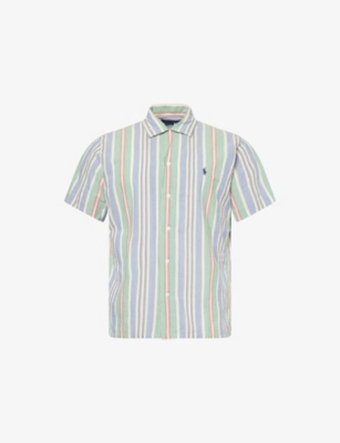 POLO RALPH LAUREN: Striped Short-Sleeves Cotton-Poplin Shirt
