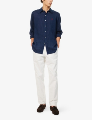 POLO RALPH LAUREN: Button-Down Long-Sleeves Linen Shirt