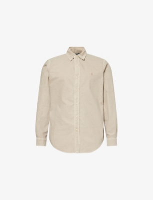 POLO RALPH LAUREN: Embroidered-Logo Custom-Fit Cotton Shirt
