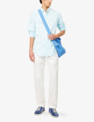 POLO RALPH LAUREN: Embroidered-Logo Custom-Fit Cotton Shirt