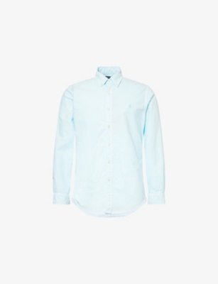 POLO RALPH LAUREN: Embroidered-Logo Custom-Fit Cotton Shirt