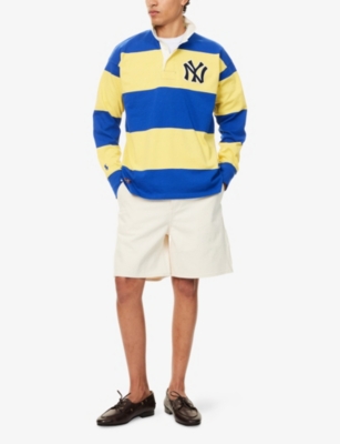 POLO RALPH LAUREN: Polo Ralph Lauren x MLB Collection NY Yankees Striped Cotton Rugby Top