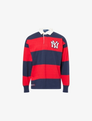 POLO RALPH LAUREN: Polo Ralph Lauren x MLB Collection NY Yankees Striped Cotton Rugby Top
