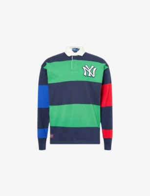 POLO RALPH LAUREN: Polo Ralph Lauren x MLB Collection NY Yankees Striped Cotton Rugby Top