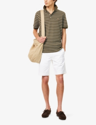 POLO RALPH LAUREN: Mid-Rise Slim-Fit Cotton-Twill Chino Shorts
