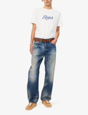 POLO RALPH LAUREN: Printed Crewneck Cotton-Jersey T-Shirt
