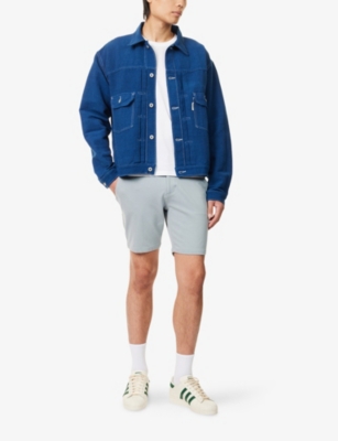 Paige Mens Moon Shadow Rickson Tailored Stretch-jersey Shorts In Moon Shadow