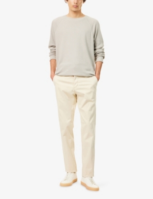Paige Cotton Danford Straight Chinos In Cream Tusk