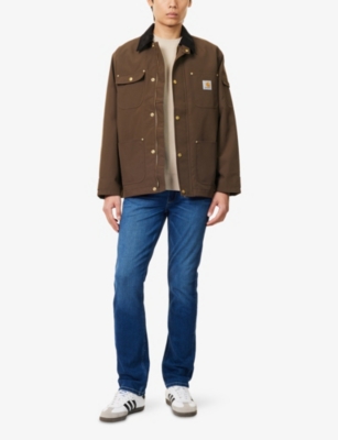 PAIGE: Federal Slim Straight-Leg Stretch-Denim Jeans