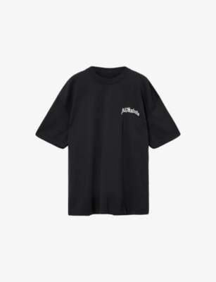 Allsaints: Descent Brand-Embroidered Cotton-Jersey T-Shirt