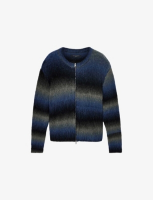 ALLSAINTS: Halley Zip-Up Wool And Mohair-Blend Cardigan
