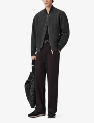 ALLSAINTS: Saku Zip-Up Wool-Blend Bomber Jacket