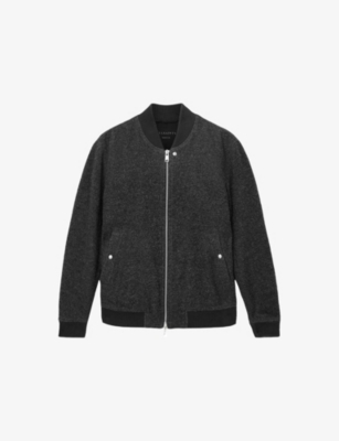 ALLSAINTS: Saku Zip-Up Wool-Blend Bomber Jacket